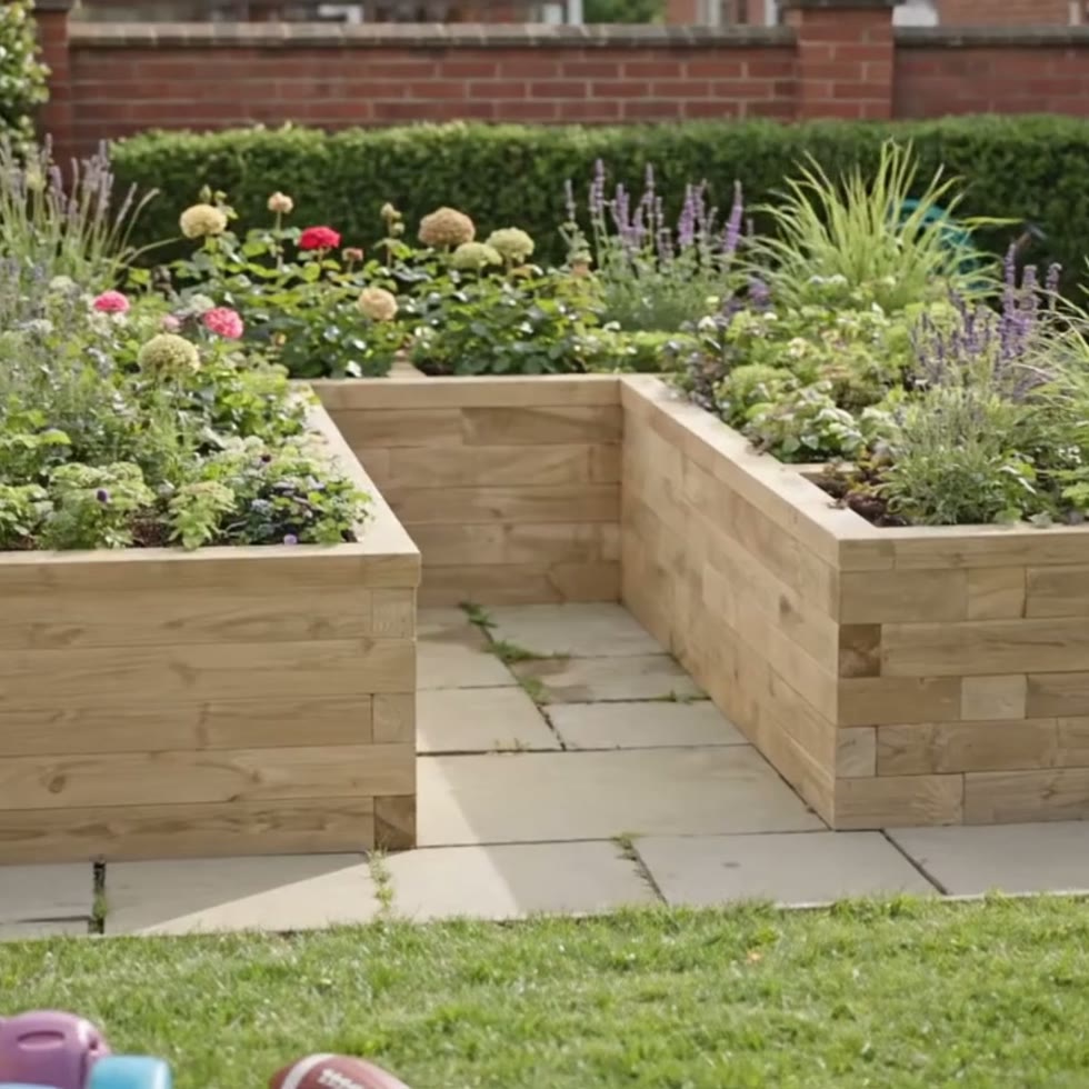 Large U-Shaped Planter / 3.75 x 2.625 x 0.55m