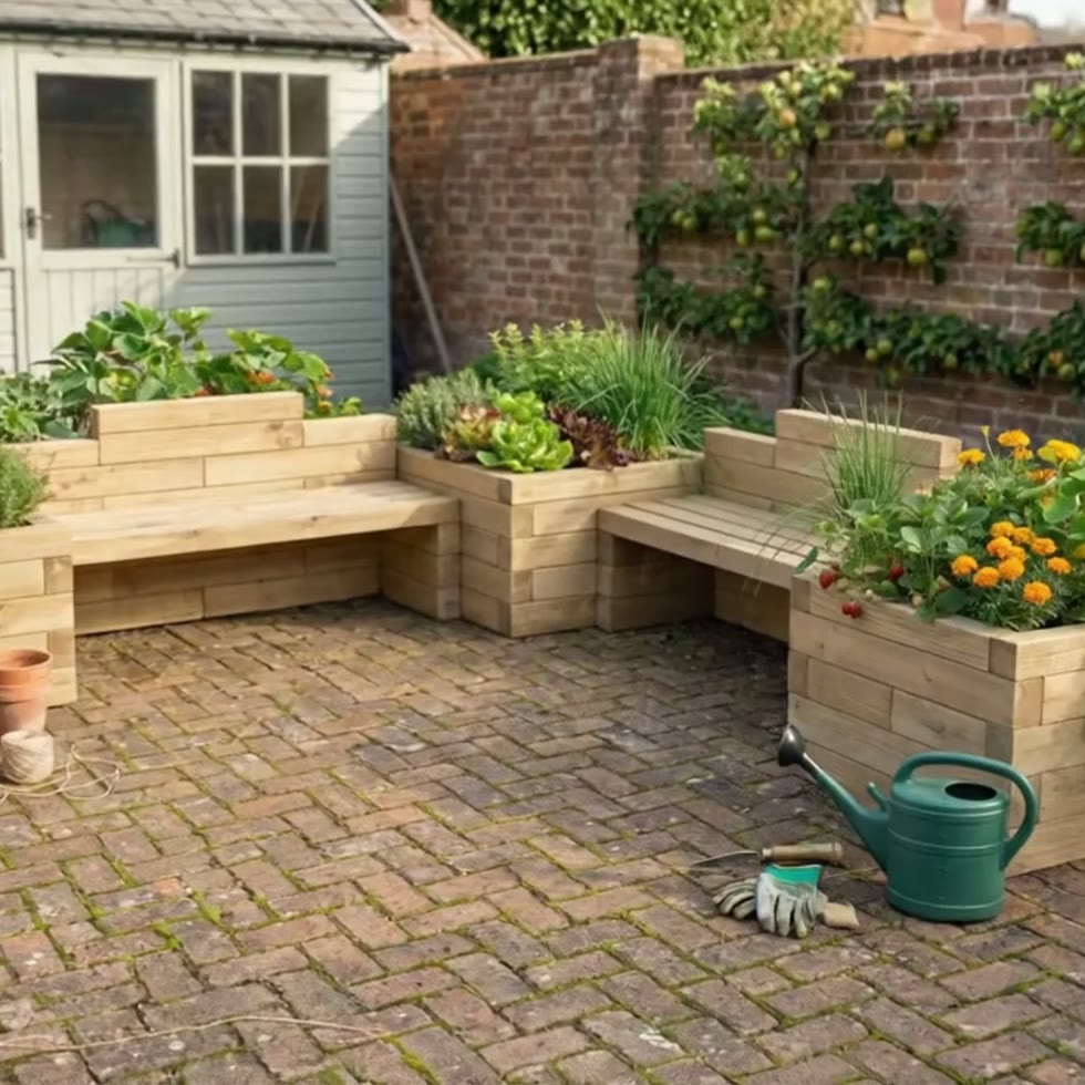 Double Planter Seat For Kids / 3.0 x 3.0 x 0.65m