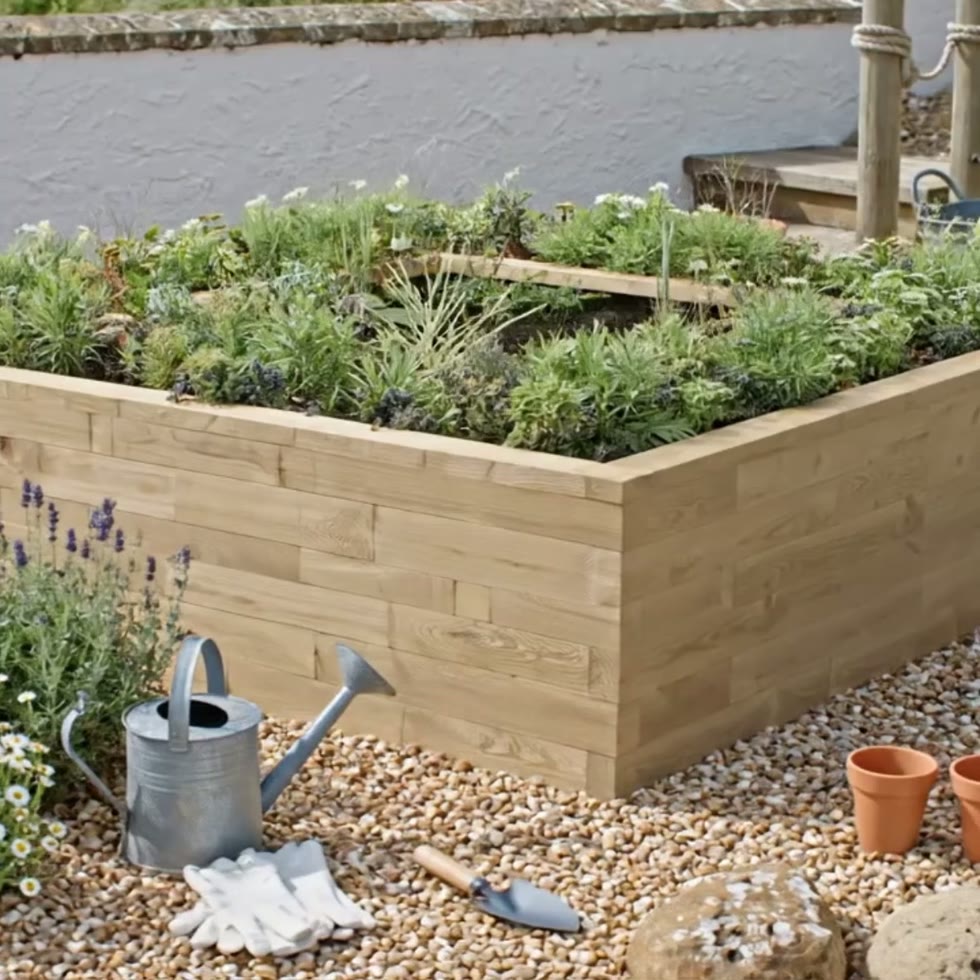Large Square Tiered Pond Kit / 2.25 x 2.25 x 0.65m
