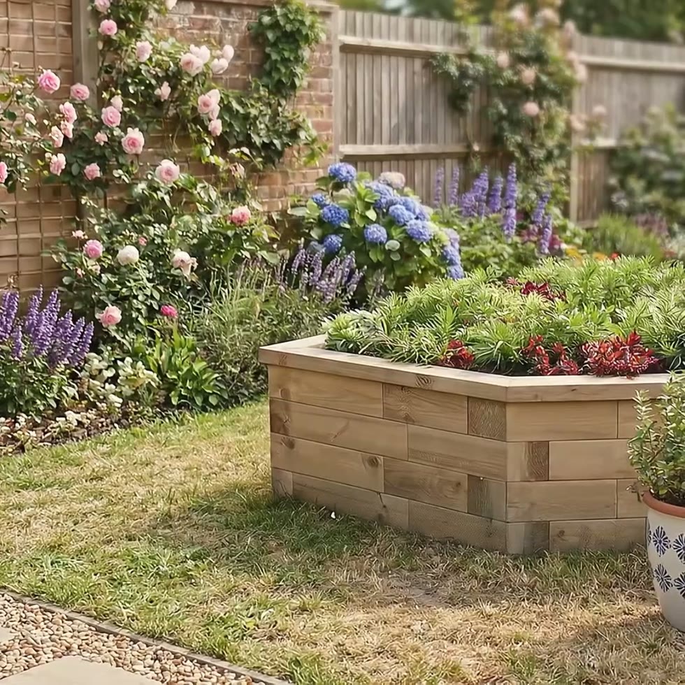 Corner 'Diamond' Raised Bed / 1.5 x 1.5 x 0.45m