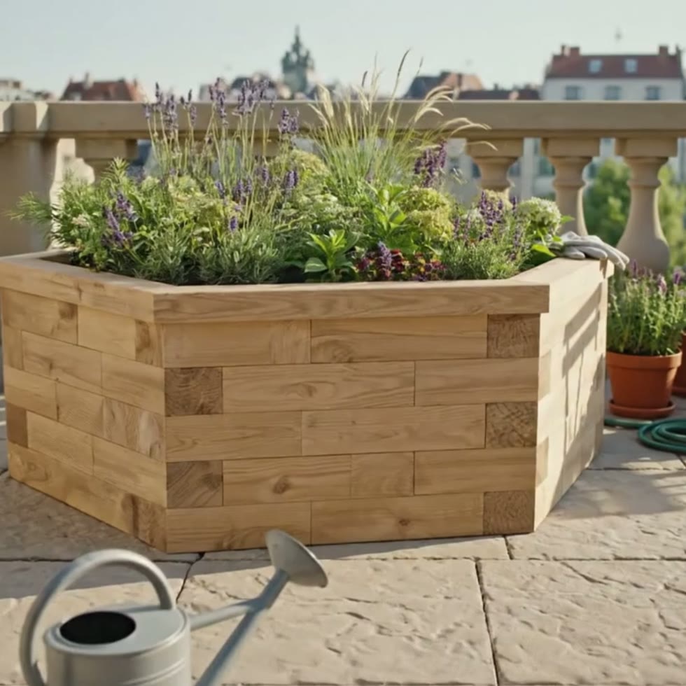 Corner Raised Bed 45° / 1.125 x 1.125 x 0.55m