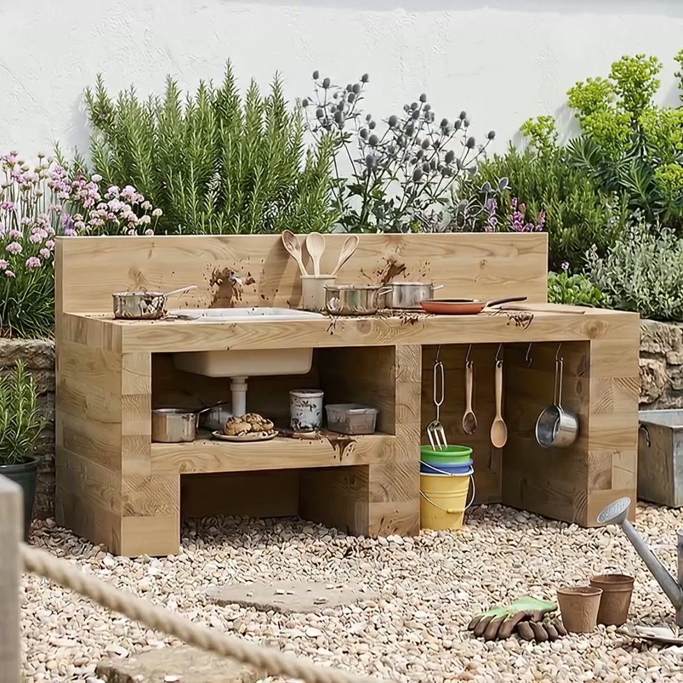 Children's Mud Kitchen / 1.5 x 0.6 x 0.55m