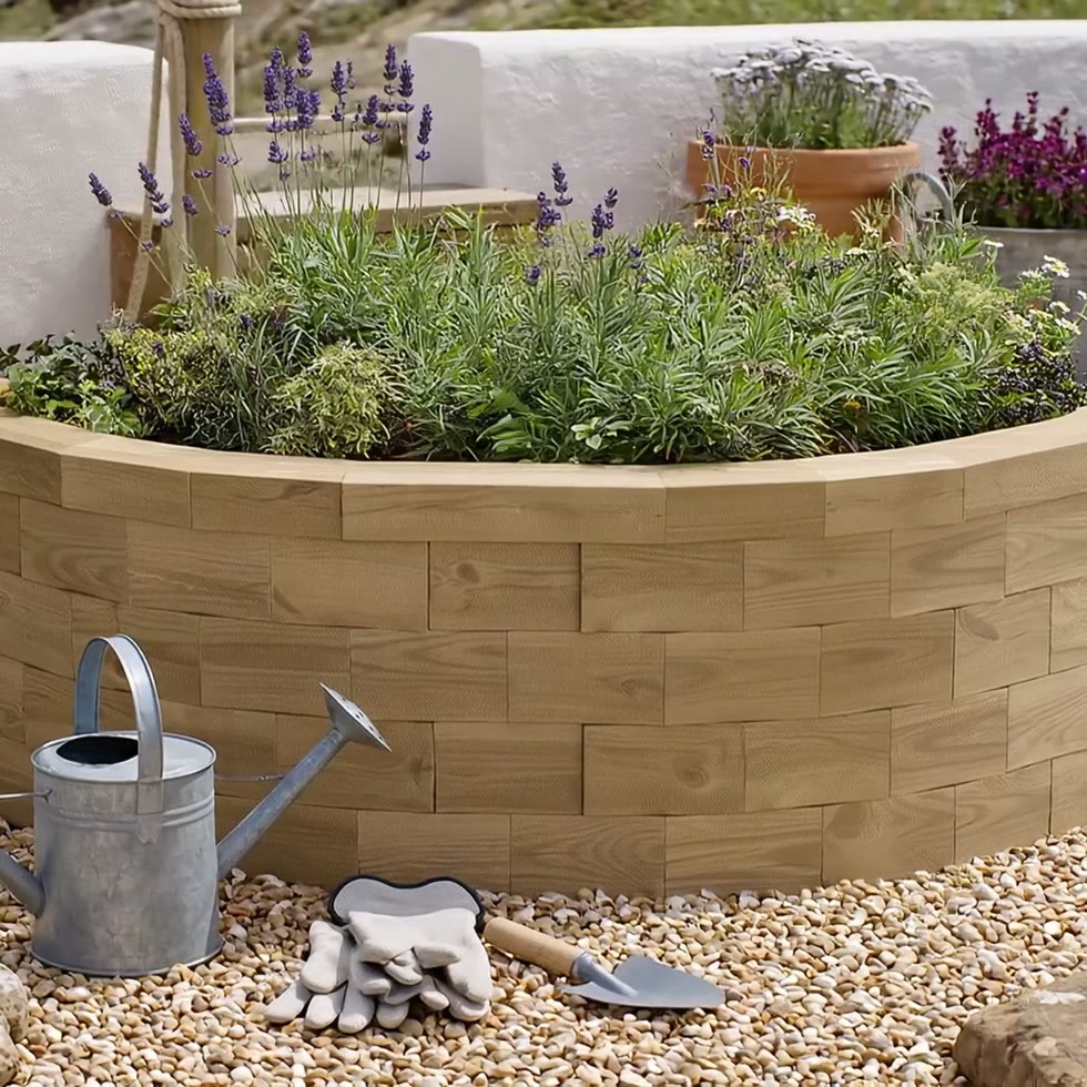 Semicircular Raised Bed / 1.575 x 1.021 x 0.45m