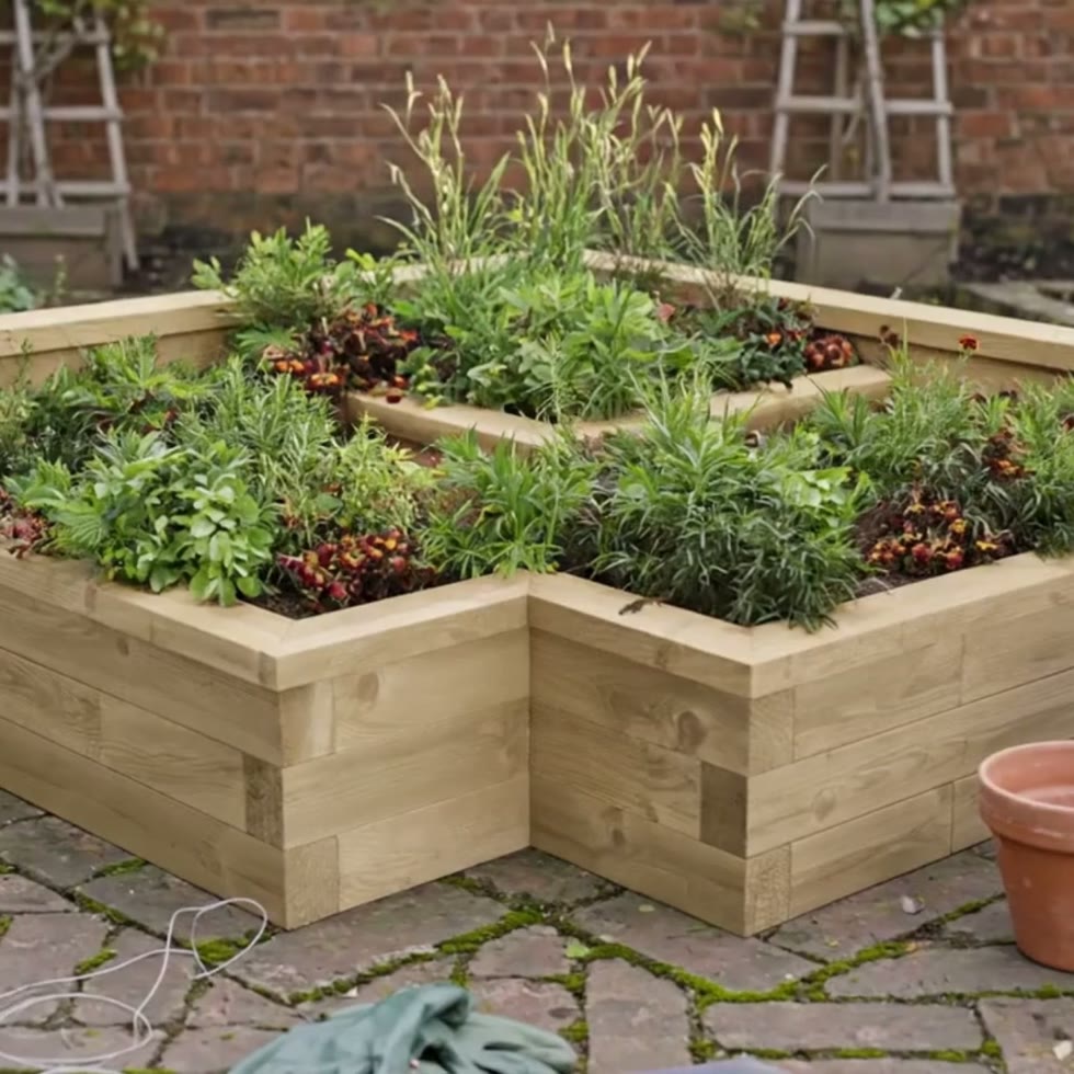 Urban Corner Raised Bed / 1.5 x 1.5 x 0.55m