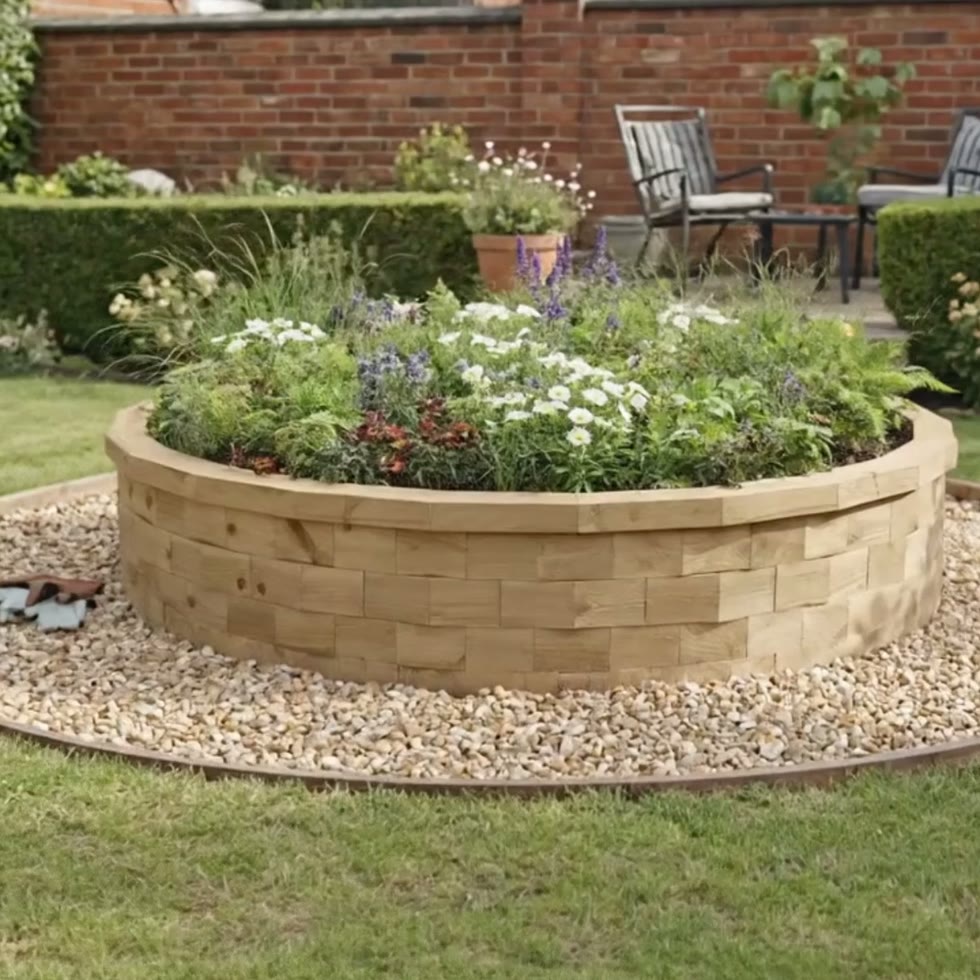 Large Circular Raised Bed / 2.36 x 0.35 m