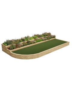 Tiered Curved Corner Garden Terracing / 6m x 3.33m