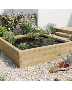 Medium Square Raised Koi Pond Kit / 1.875 x 1.875 x 0.45m
