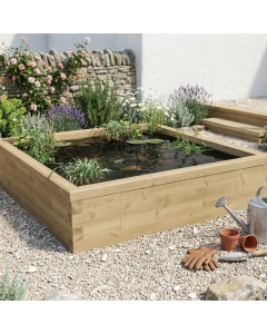 Medium Square Raised Koi Pond Kit / 1.875 x 1.875 x 0.45m