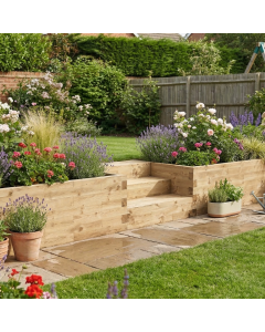 Retaining Wall With Steps / 4.125 x 0.65m