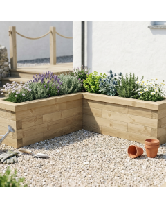 L-Shaped Raised Bed / 1.5 x 1.5 x 0.45 x 0.45m