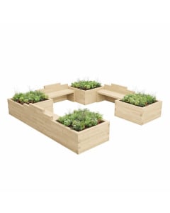 Triple Planter Bench / 3.75m x 3.75m x 0.55m