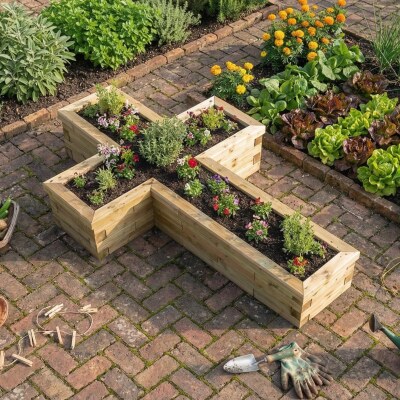 Cross Shaped Planter / 1.35 x 2.4 x 0.45 m