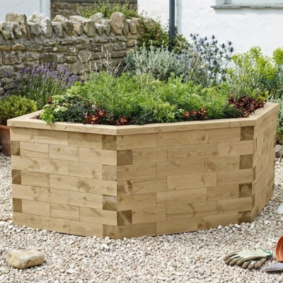 High Hexagonal Raised Bed / 2.14 x 1.14 x 0.75 m