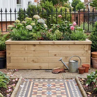 Narrow Raised Garden Bed / 1.5 x 0.45 x 0.45 m