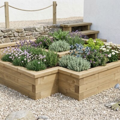 Urban Corner Raised Bed / 1.5 x 1.5 x 0.55 m