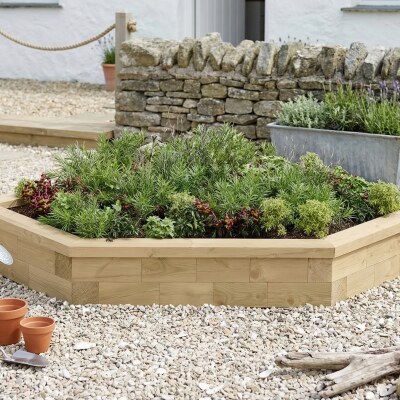 Corner 'Diamond' Raised Bed / 1.5 x 1.5 x 0.25 m