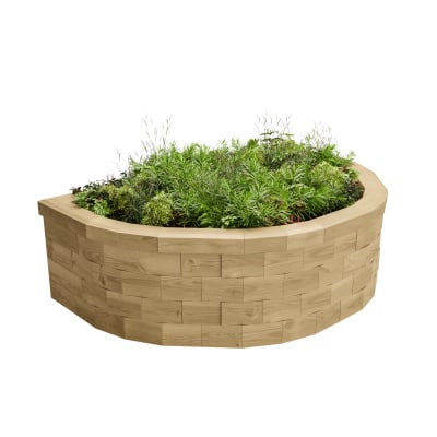 Semicircular Raised Bed / 1.575 x 1.021 x 0.45m