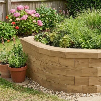 Semicircular Raised Bed / 1.575 x 1.021 x 0.45m