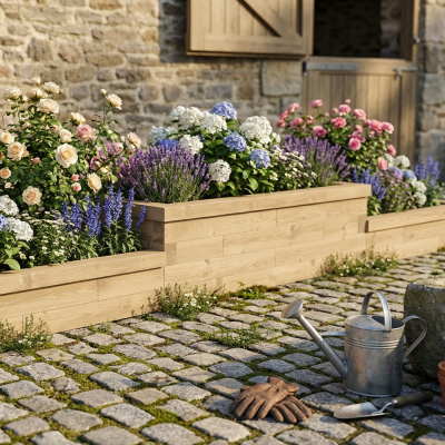 Long Stepped Planter / 3.75 x 0.75 x 0.45m