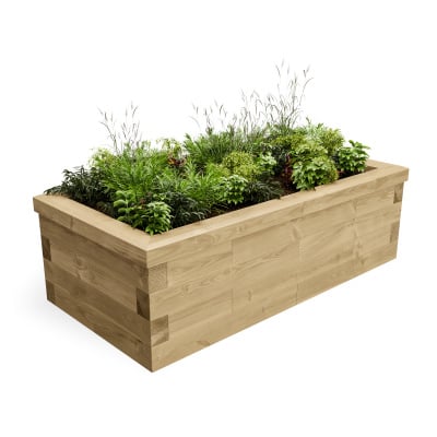 Wooden Garden Raised Bed / 1.5 x 0.75 x 0.45m