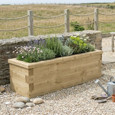 Wooden Slender Garden Planter / 1.125 x 0.45 x 0.45m