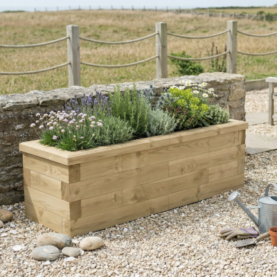 Wooden Slender Garden Planter / 1.125 x 0.45 x 0.45m
