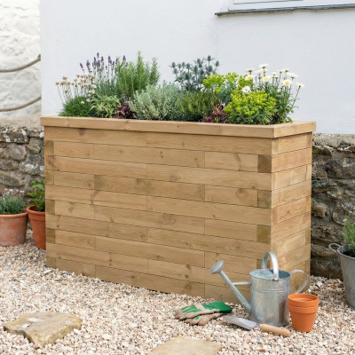 Curved Retaining Wall with Steps and Decking Space / 9.5m x 2.96 x 0.6m