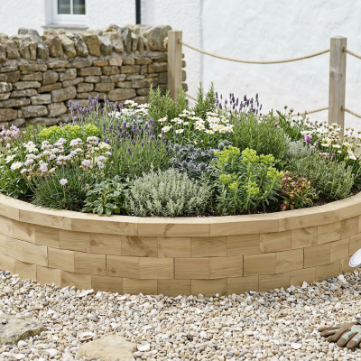 Large Circular Raised Bed / 2.36 x 0.35 m