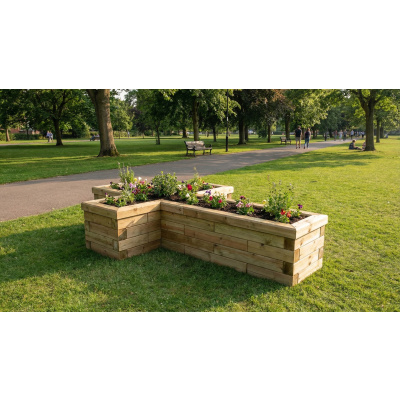 Cross Shaped Planter / 1.35 x 2.4 x 0.45m