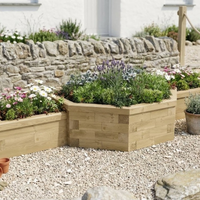 Multi Level Raised Flower Bed / 3.024 x 0.949 x 0.45m