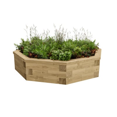 Octagonal Raised Planter / 1.65 x 0.35m