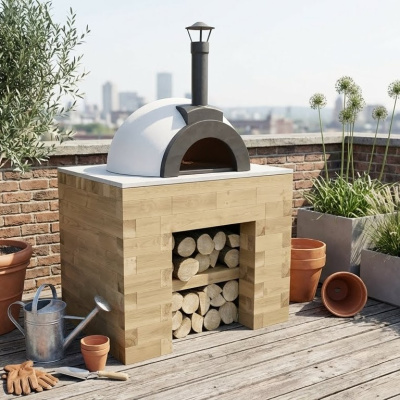 Garden Pizza Oven Table / 1.2 x 0.9 x 0.95m