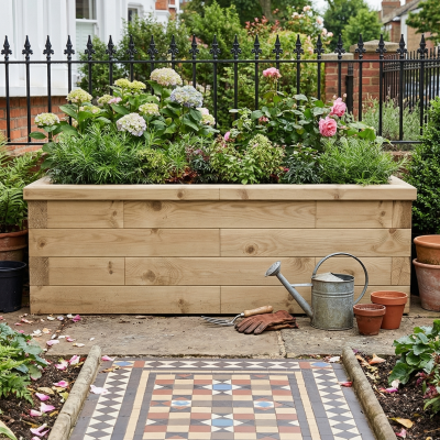 Narrow Raised Garden Bed / 1.5 x 0.45 x 0.45m