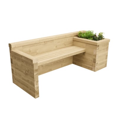 Single Planter Bench / 2.025 x 0.75 x 0.75m