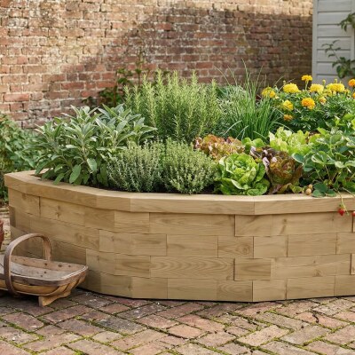 Semicircular Raised Bed / 3 x 1.5 x 0.45m