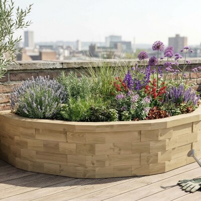 Semicircular Raised Bed / 2.325 x 1.32 x 0.45 m