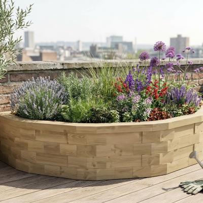 Semicircular Raised Bed / 2.325 x 1.32 x 0.45 m