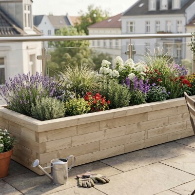Raised Kitchen Garden Bed / 2.625 x 0.9 x 0.45m