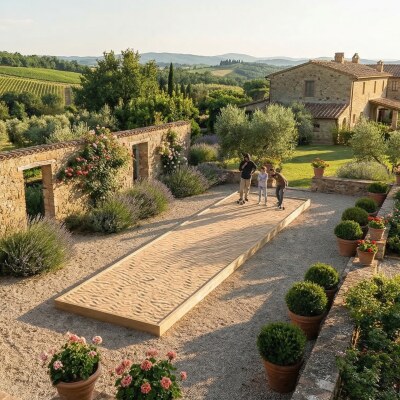 Pétanque (Boules) Court / 12 x 3 x 0.25m