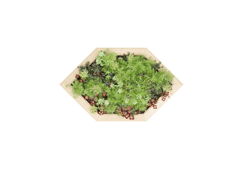 Hexagonal Garden Planter / 1.55 x 0.924 x 0.45m