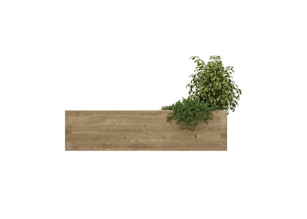 Contemporary Timber Planter Garden Bench / 1.875 x 0.75 x 0.45m