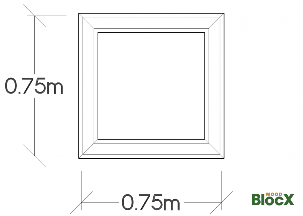 Large Wooden Cubic Garden Planter / 0.75 x 0.75 x 0.75m