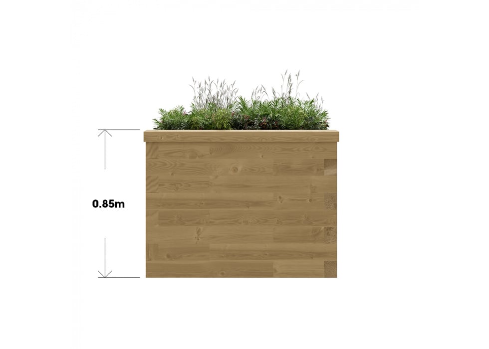 Robotic Lawn Mower House with Planter / 1.2 x 1.125 x 0.85 m