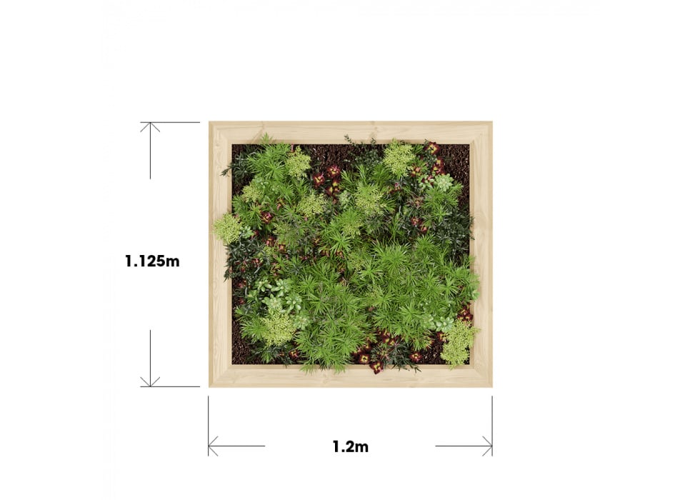 Robotic Lawn Mower House with Planter / 1.2 x 1.125 x 0.85 m