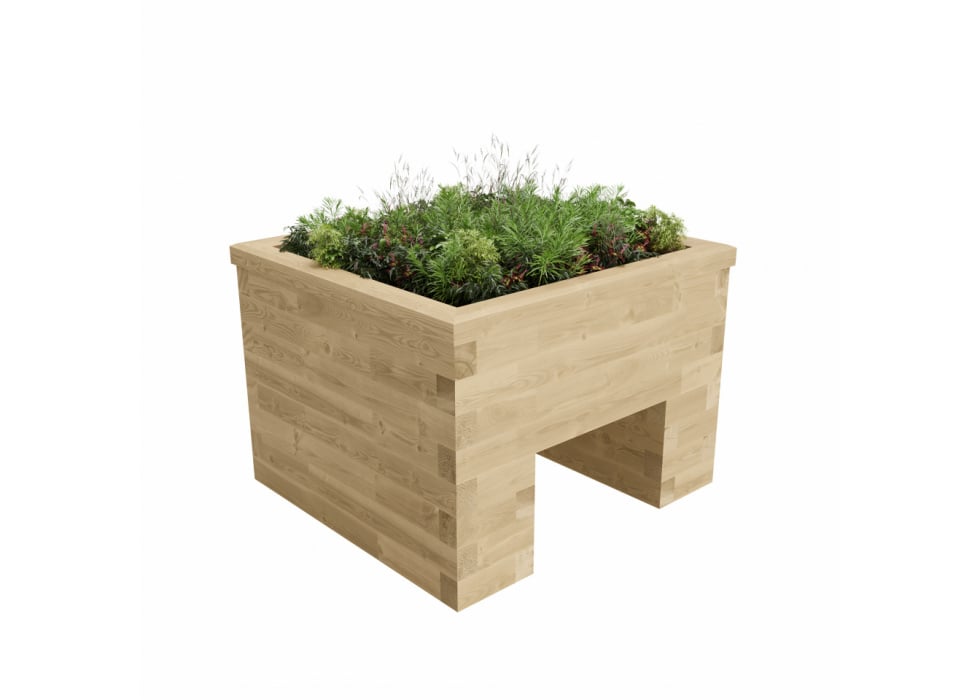Robotic Lawn Mower House with Planter / 1.2 x 1.125 x 0.85 m