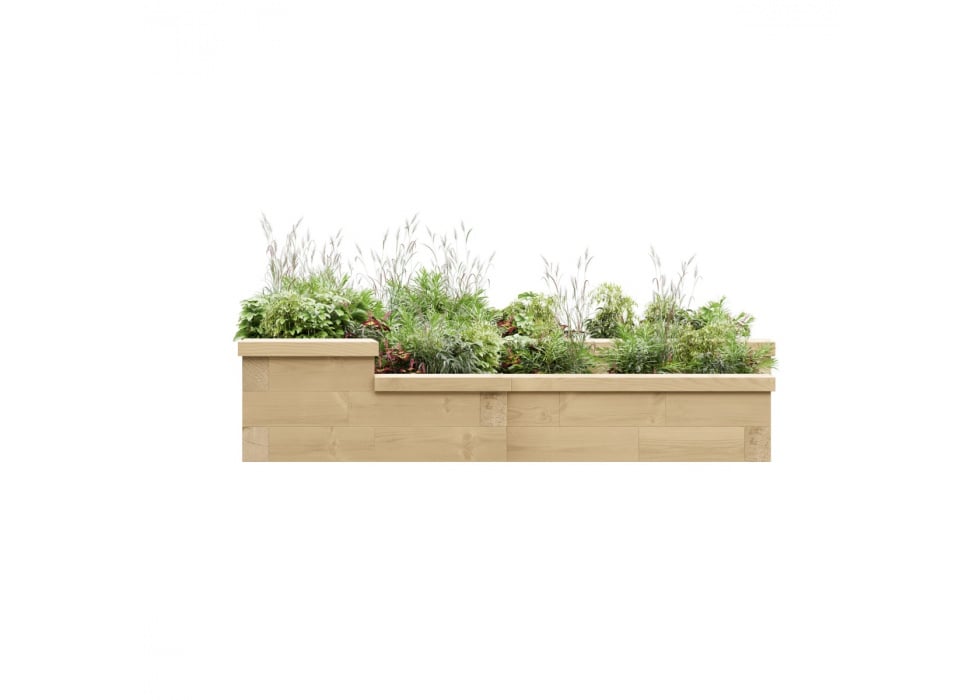 Corner Herb Garden Planter / 1.5 x 0.75 x 0.35m
