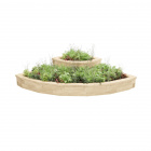 Cascading Curved Corner Raised Bed / 1.8 x 1.8 x 0.45m