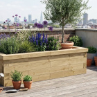 Railway Sleeper Style Raised Flower Bed / 1.5 x 0.75 x 0.45m