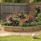 Cascading Curved Corner Raised Bed / 2.25 x 2.25 x 0.45m