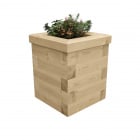 Small Wooden Cubic Garden Planter / 0.45 x 0.45 x 0.55m